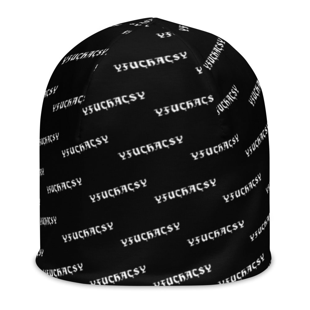 Old English Y FU THATS Y All-Over Print Beanie