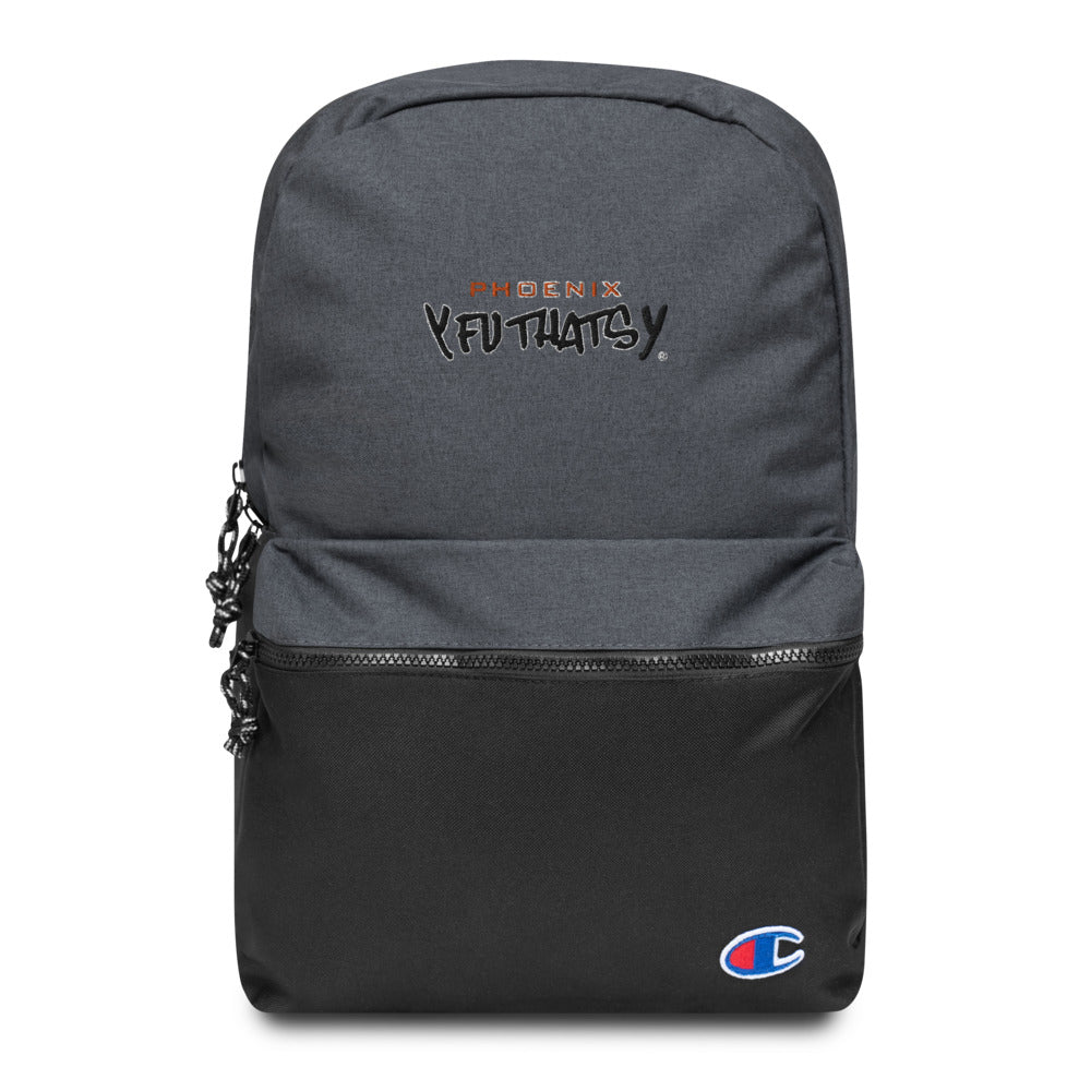 Phoenix Y FU THATS Y Embroidered Champion Backpack