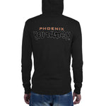 Unisex zip hoodie, Phoenix, YFUTHATSY, Print has a Distressed Look