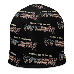 Make It In The USA Y FU THATS Y (American Flag) All-Over Print Beanie
