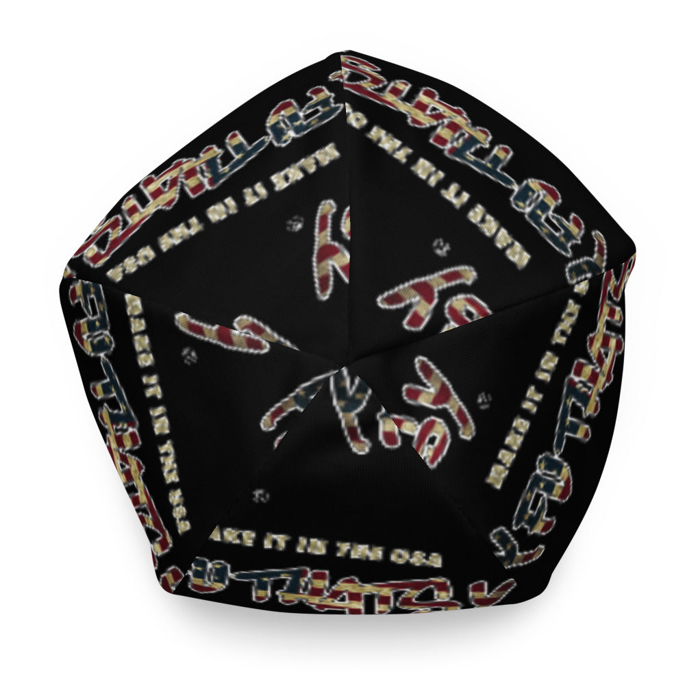 Make It In The USA Y FU THATS Y (American Flag) All-Over Print Beanie